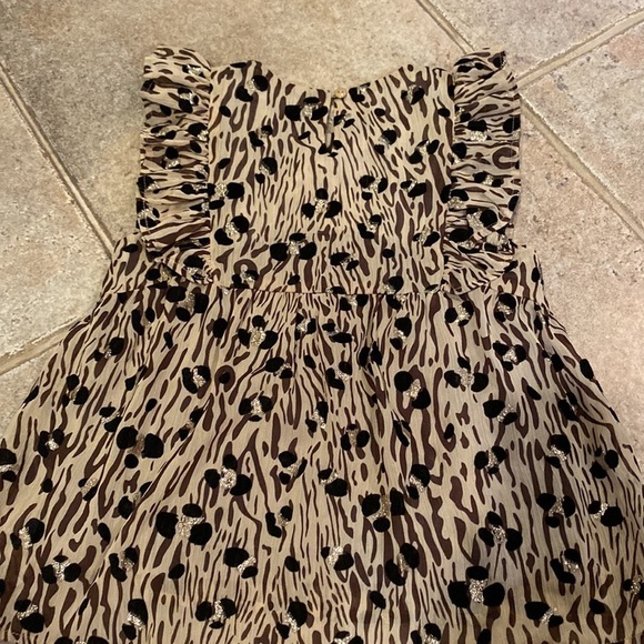 Imoga kids size 7 glitter leopard print flared top - Picture 3 of 5